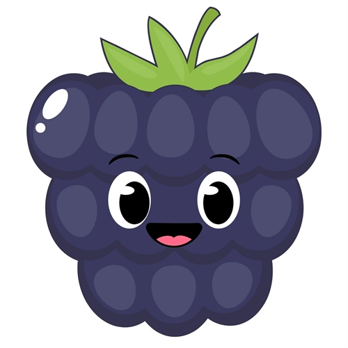 Blackberry Classroom Fruit Transparent Sticker